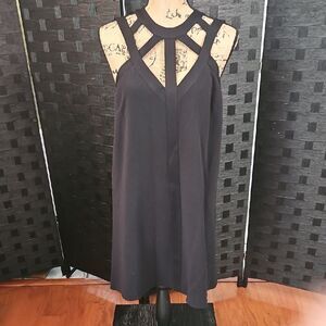 BCBGMaxAzria Bitany Black Cut Out Cocktail Dress Size Small